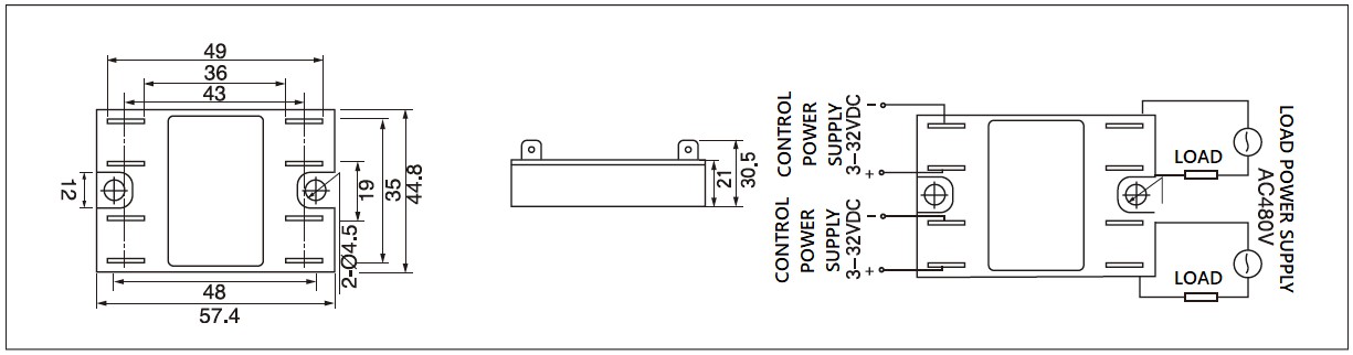 MGR-1D_2H系列面板安装固态继电器图188手机投注