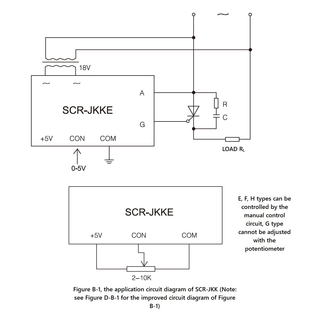 可控硅JKK /可控硅JKK系列(晶闸管模块)接线图(当电阻负载时)