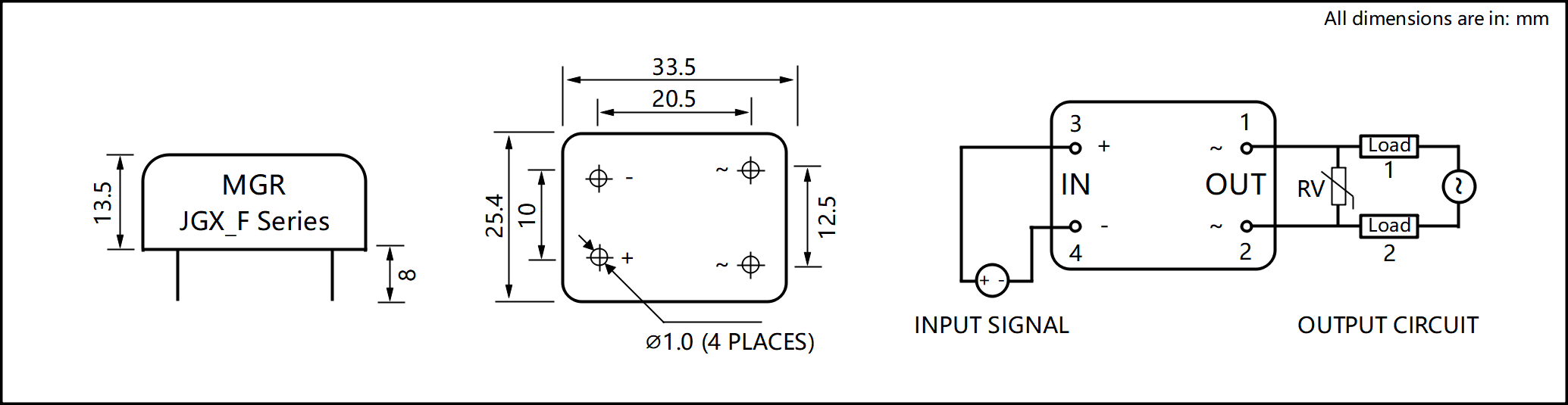 JGX_F系列金属外壳PCB安装固态继电器电路拧图188手机投注
