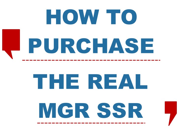 如何购买真正的MGR SSR